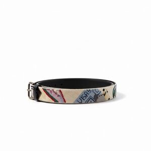 Embroidered RPL Leather London Belt‎ 42 Inches Long